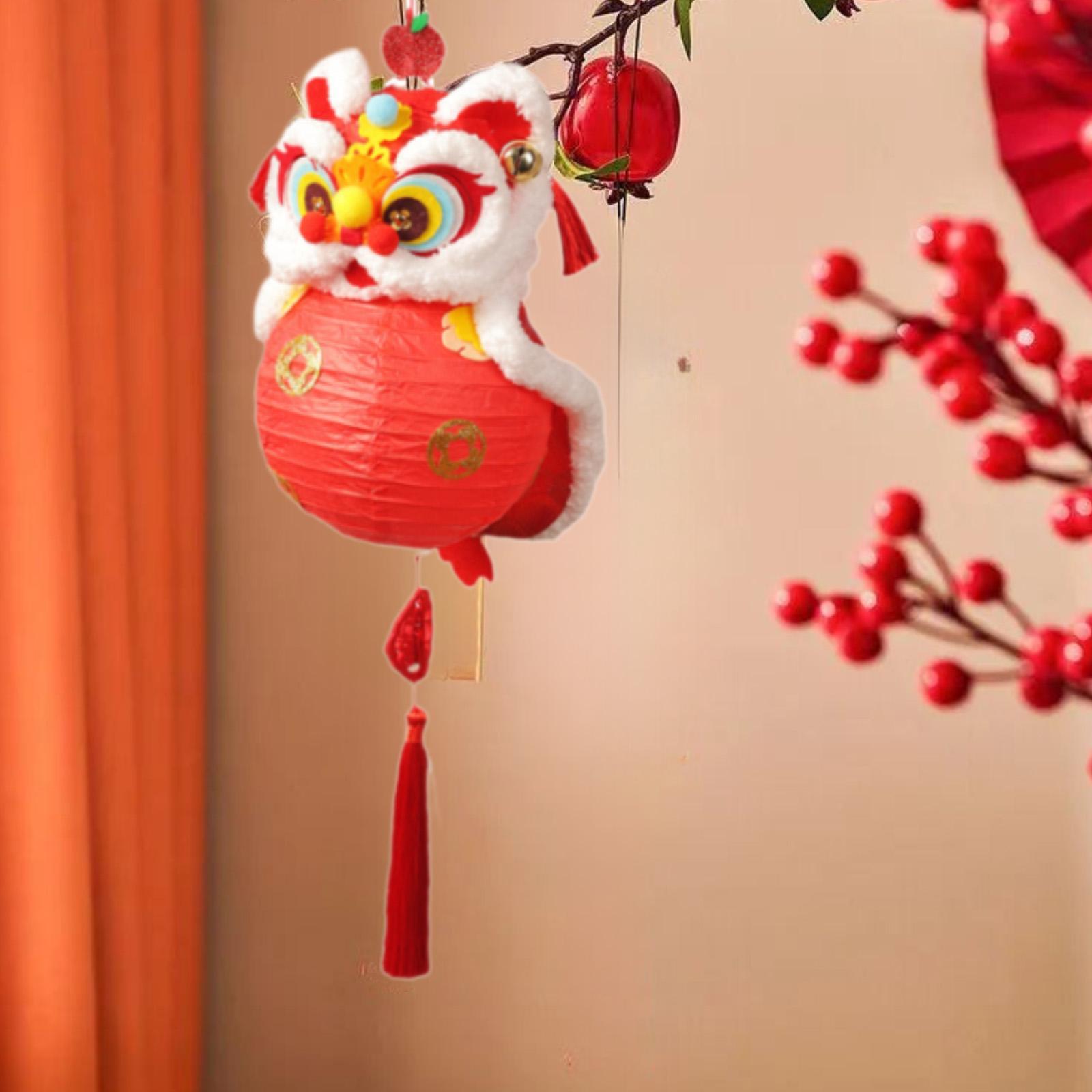 

Lion Dance Lantern Indoor Chinese Lanterns for New Year Birthday Anniversary червоний