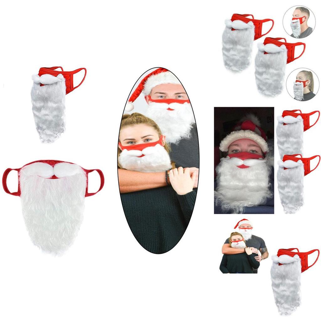 Soft And Breathable Adult Unisex Funny Santa Claus Beard For Xmas Cosplay