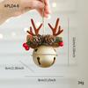 Festive Christmas Antler & Bell Ornaments with Bow & Pine Cone Accents for Tree & Window Decor.