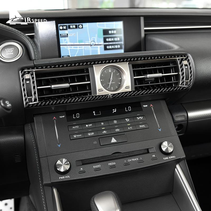 Real Soft Carbon Fiber Sticker For Lexus IS 250 300 350 200T 2013 2014 2015 2016 2017 2018 Car Outlet Frame Accessories