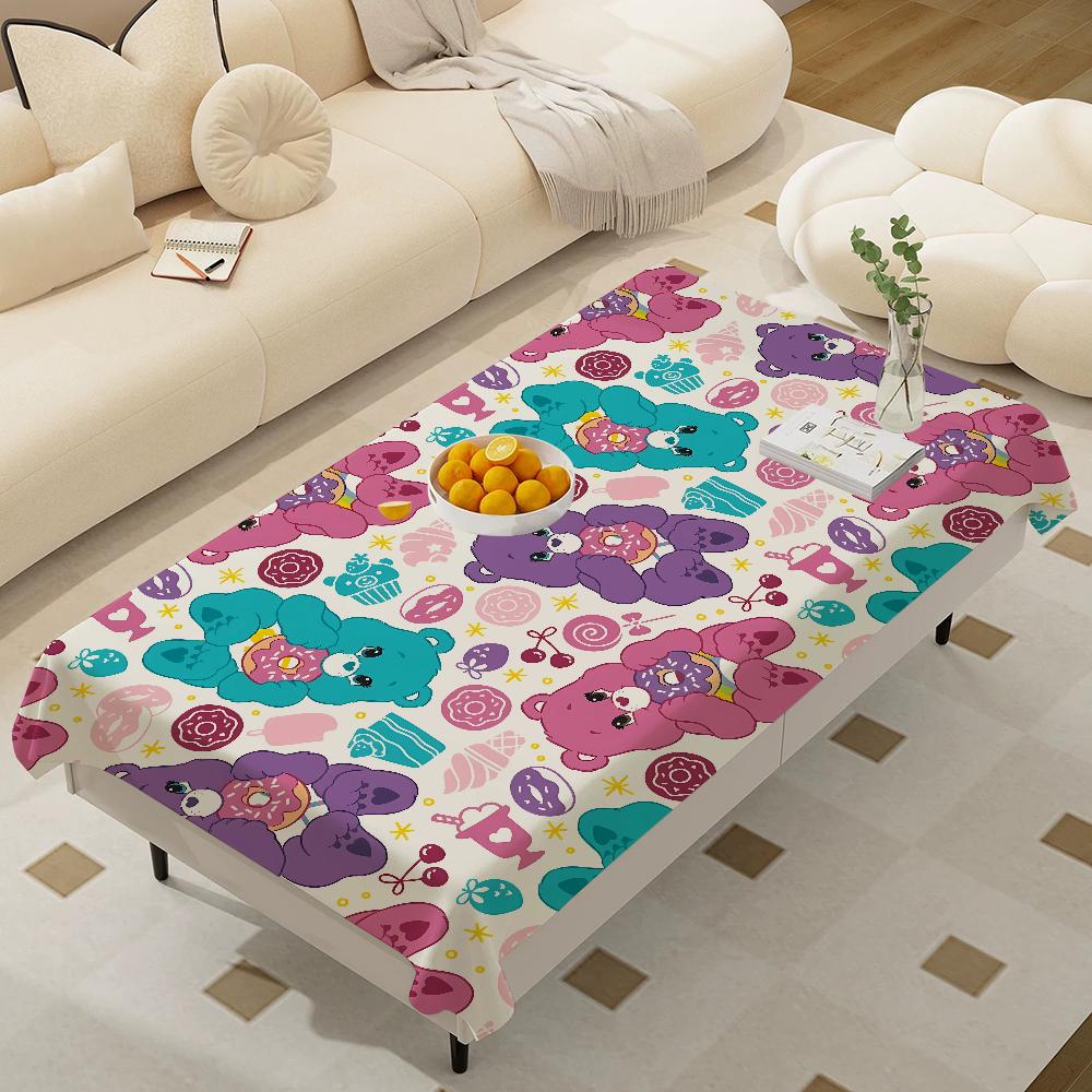 C-Care-B-Bears Tovaglia Rettangolare Decorazione Tavola Riutilizzabile Impermeabile Tessuto per Tavolo da Cucina e Sala da Pranzo Decorazione Festa Festiva