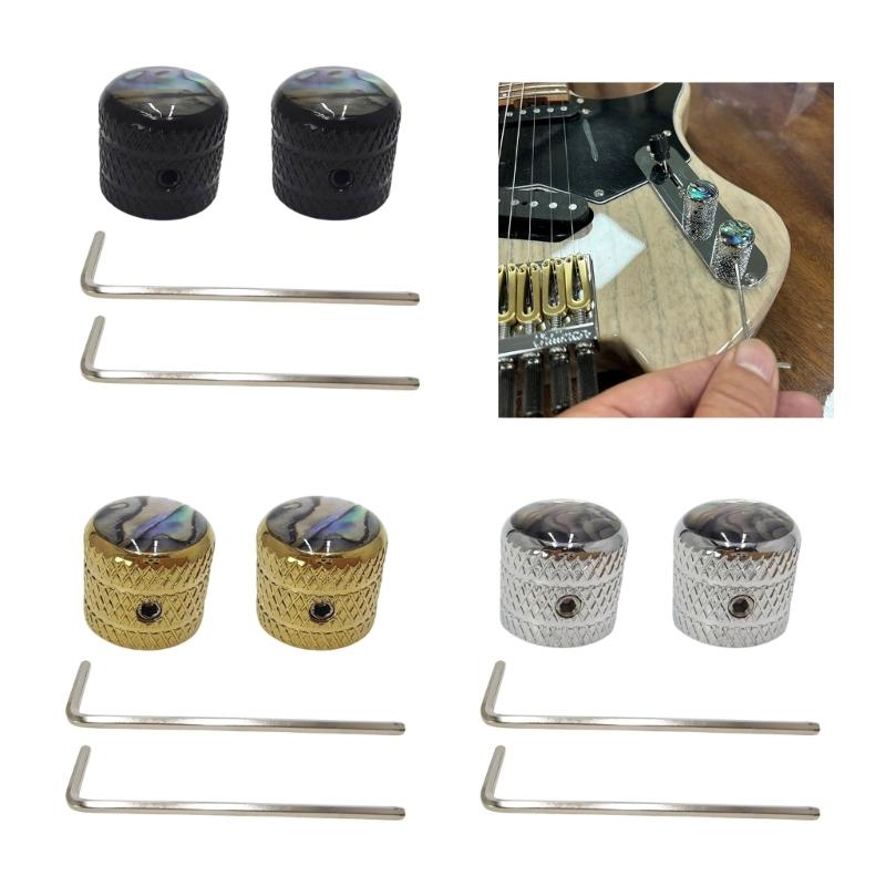 Pack of 2 Standard Guitar Knobs Potentiometer Caps Suitable for Various Models Features Tool Frees Quick Installation