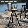 Portable Liftable Folding Camping Table Mini Outdoor Tourist Picnic Round Table Three-legged Dining Aluminum Alloy Camping Suppl