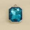 Rectangle Geometric Stainless Steel Pendants For Jewelry Making Supplies One Side Rhinestone Charm DIY Necklace Earrings Pendant