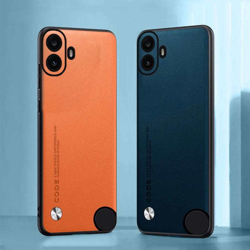 Obyčejné PU kožené pouzdro na telefon pro nic CMF Phone 1 CMFPhone1 Matný silikonový nárazník nárazuvzdorný zadní kryt For Nothing Phone 2A 1