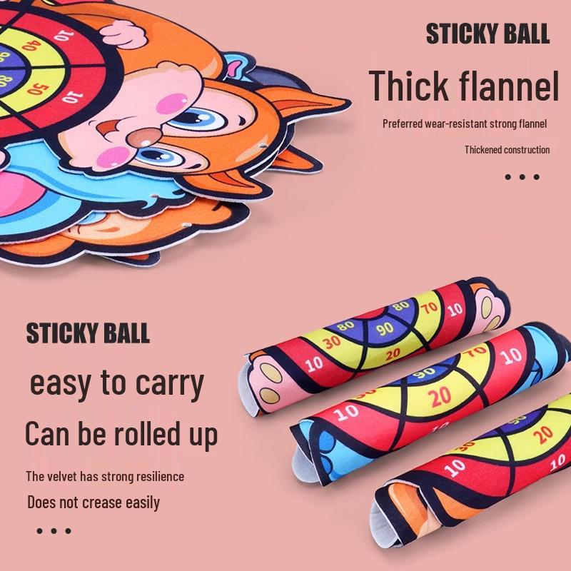 Kids' Educational Sticky Ball Dartboard for Outdoor Parent-Child Play