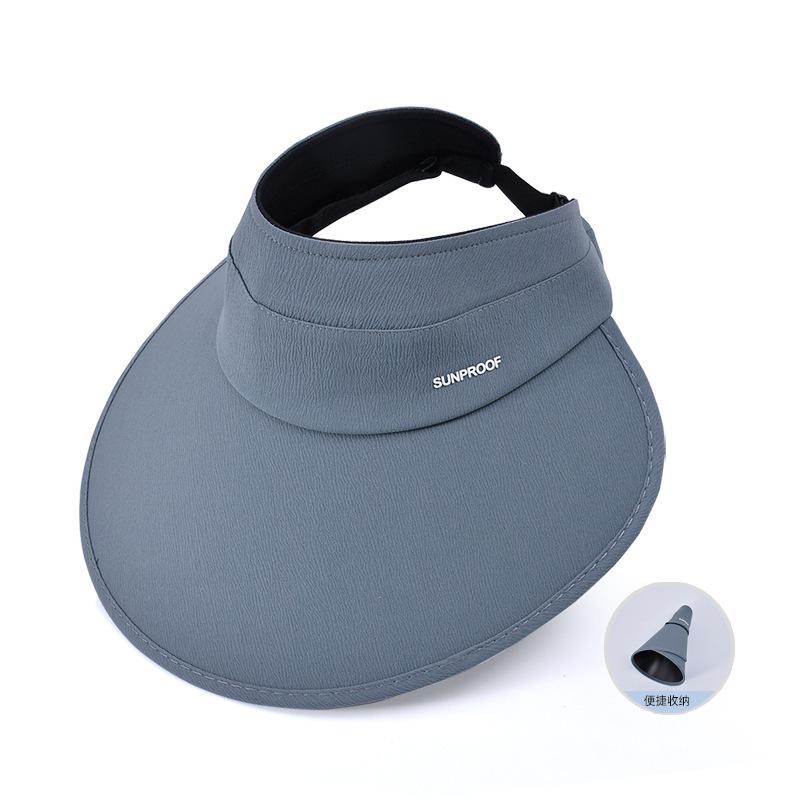 Summer vinyl large brim sunshade sunscreen hat children's outdoor fashion versatile foldable empty top sun hat