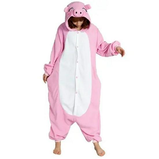 Adult Cartoon Red Dinosaur Flannel Onesie Pajamas for Autumn/Winter