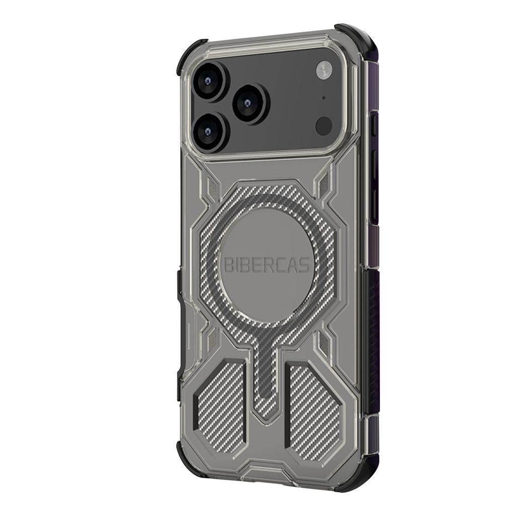 BIBERCAS New Mobile Phone Case With Magnetic Suction And Four-sided,military-grade Anti-drop Mobile Phone Protective Case With Carbon Fiber Texture
