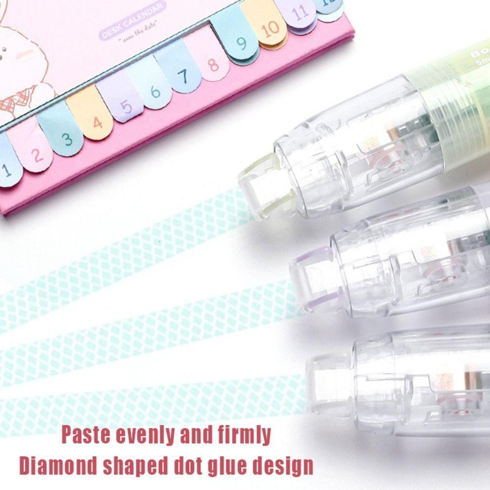 DIY Scrapbooking Dot Glue Press Type Double Sided Adhesive Glue Tape Student Stationery