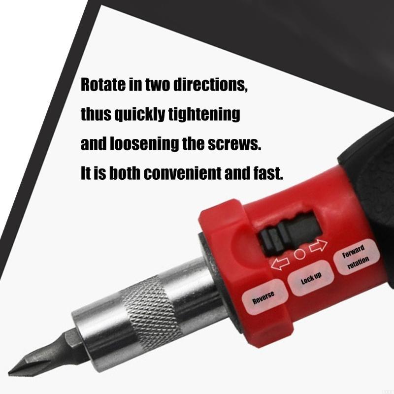 Ratchet Screwdriver Fit 6.35mm Bit for Accurate Work in Small Areas with Ergonomic Design and Sturdy Build