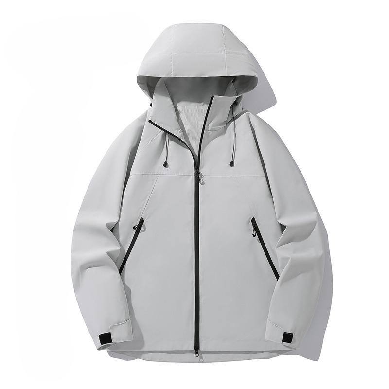 New Spring Outdoor Simple Windbreaker Jackets for Men and Women, Men's Jackets, Motorcycle Style Jackets