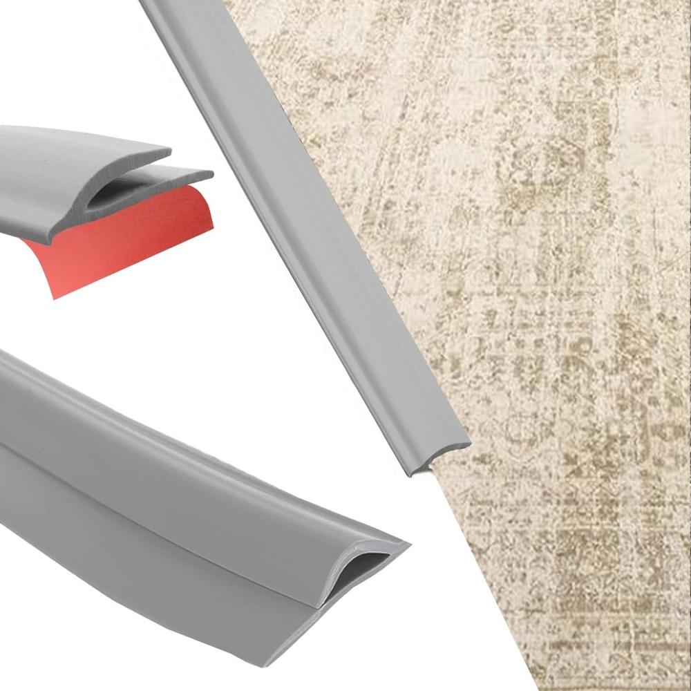

1pc 1m/2m/3metersX3.5cm PVC Carpet Edge Trim Strip Self Adhesive Flexible Rug Edge Protector CuttableTransition Cover 1m