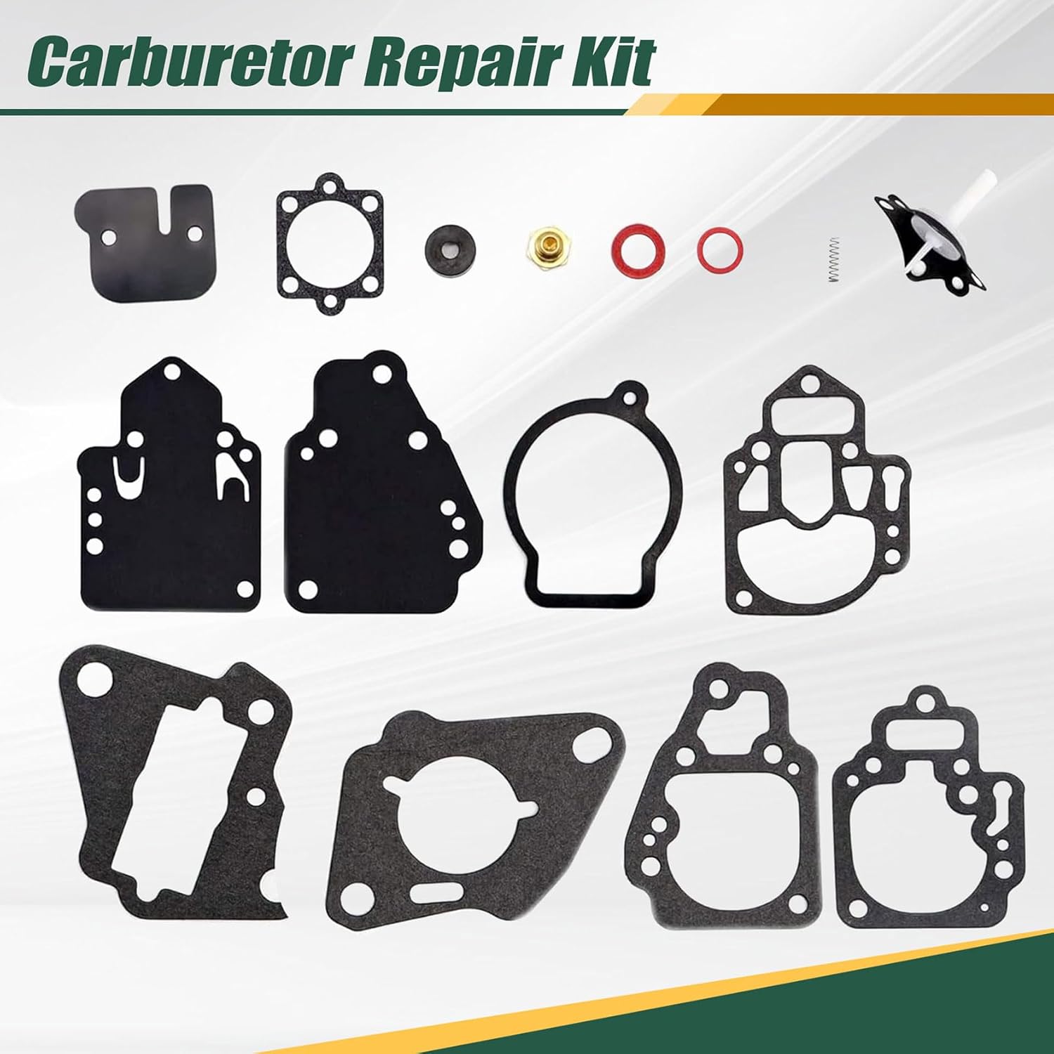 

FZJDSD Outboard Carburetor Repair Kit Compatible With Mercury Mercruiser Mariner 6 8 9.9 10 15 20 25 HP Gasket and Diaphragm Kit 1395-9761 1395-9645