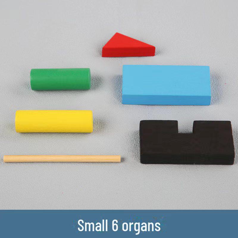 Eğitici Ahşap Domino Yapı Blokları Seti - Çocuklar için 120 Renkli Parça