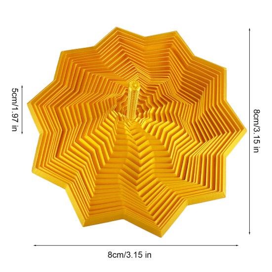 Yousheng 3D Printed Fractal Fidget Star Stress Anxiety Relief Expanded Star Sensory Toy with Handle Whirling Spiral Expandable Star Decompression Toy