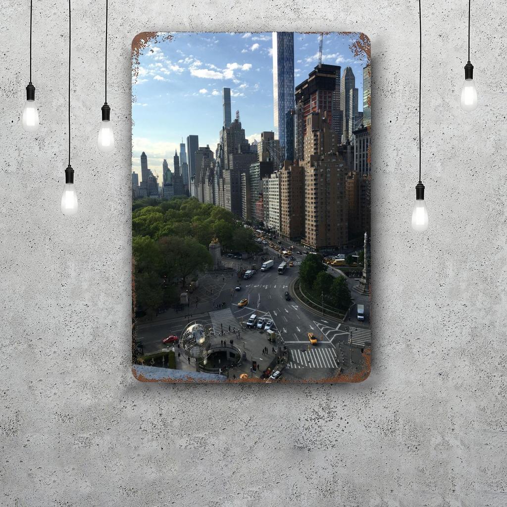 nyc skyline Vintage Metal Tin Signs Posters Decor Retro Metal Plaque Wall Art Decor for Garage Bar