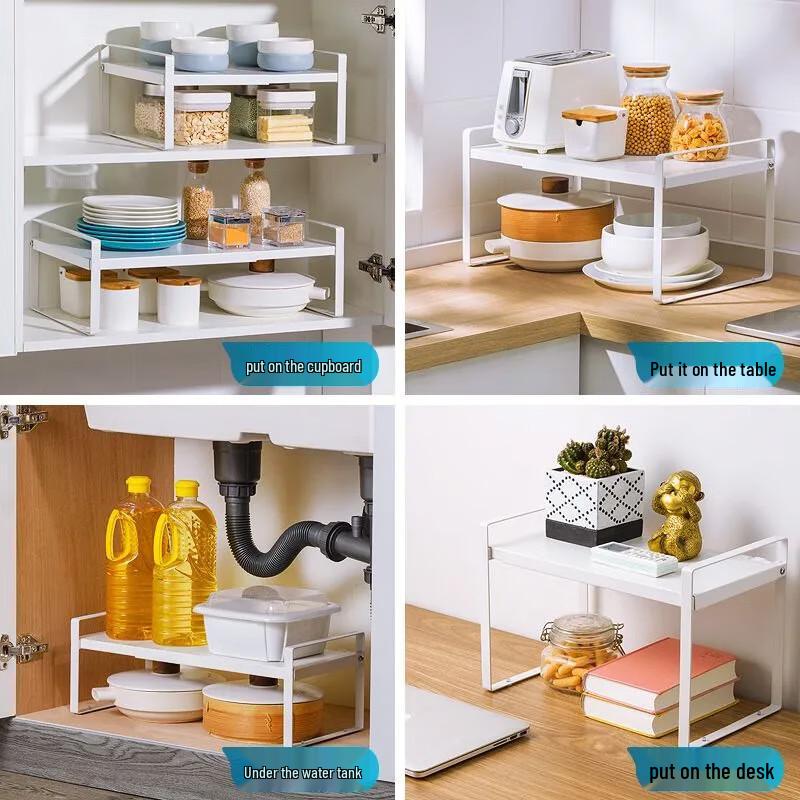 DANLE Retractable Kitchen Countertop Organizer Shelf