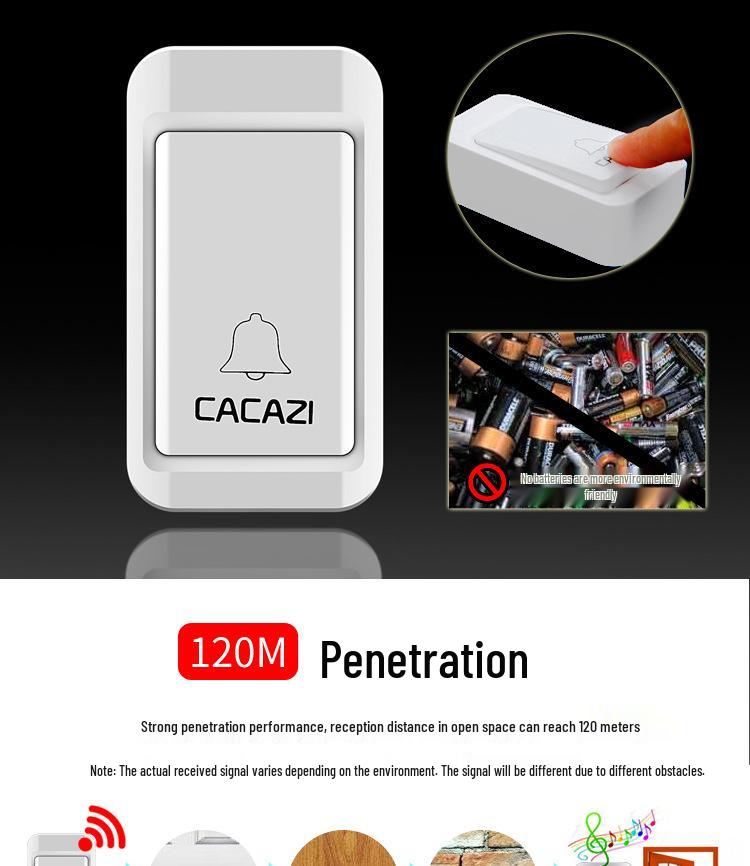 Katia Si Smart Self-Powered Wireless Waterproof Doorbell System