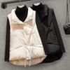 Autumn and Winter New Fashion Cotton Vest Women's Thickened Coat Foreign Look Thin Hand Stuffed Cotton Vest Versatile Cotton Jacket Tide