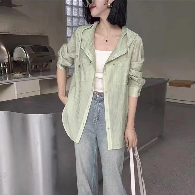 Korean Style Women's Lightweight Sun Protection Shirt - Spring/Summer 2025 Trend