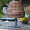 Lampe De Table Sans Fil - LUMISKY - BOHEME - H25 Cm - Rotin Naturel - LED Blanc Chaud Et Blanc