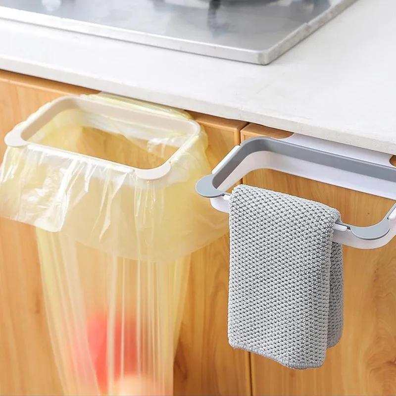Foldable Kitchen Trash Can Trash Bin Hanging Trash Garbage Bag Waste Bin for Kitchen Storage Holders Racks