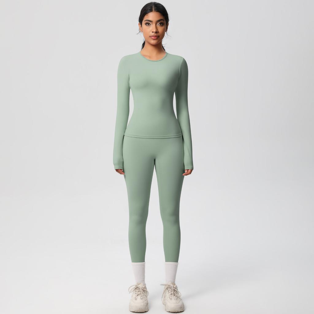 Shaved Tight Yoga Suit Set, Casual Quick Drying Fitness Suit, Outdoor Running Sports Two-Piece Set For Women