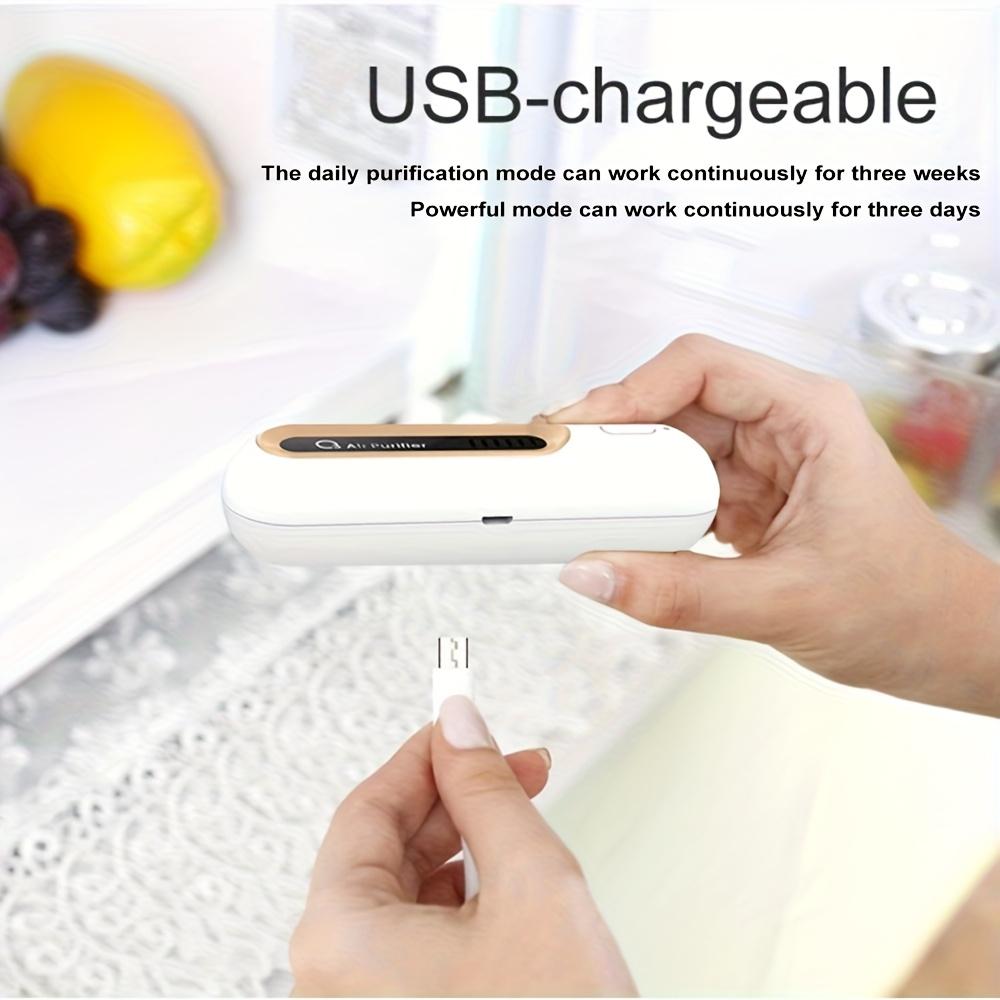 1pc Mini USB Refrigerator Purifier,Portable Rechargeable Refrigerator Purifier Reusable,Refrigerator Purifier, Suitable for Refrigerators,Cars,Closets