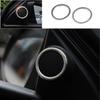 Silver Brushed For Toyota Corolla 2014- A-Pillar Speaker Ring 2X Cover Trim
