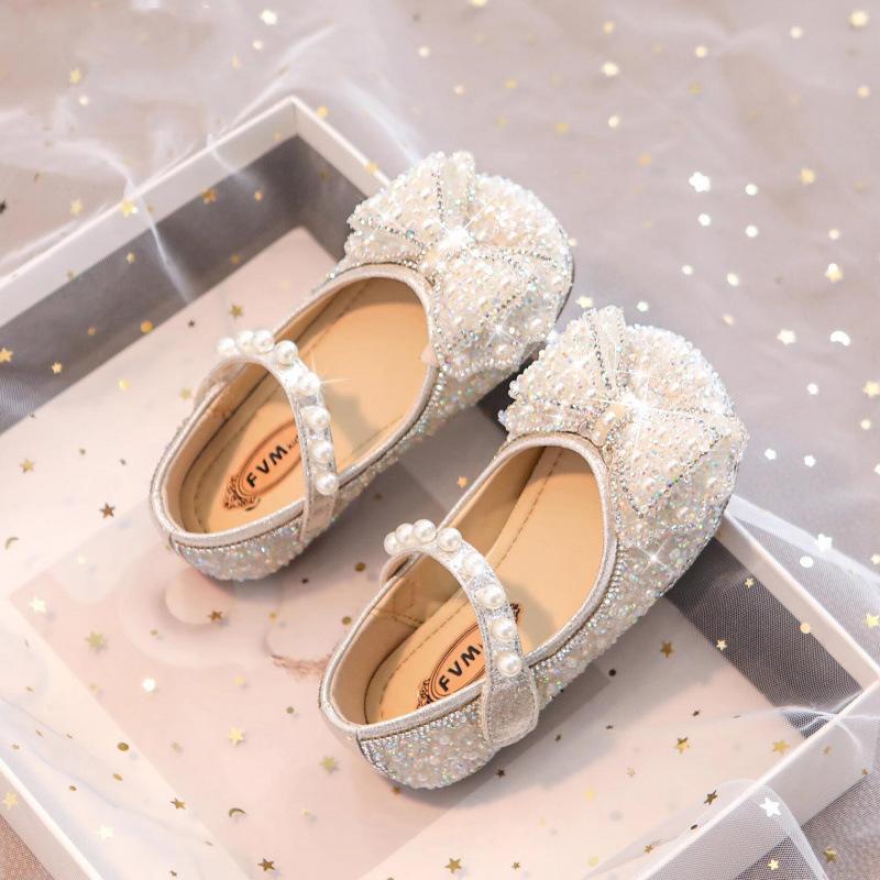 

Детская обувь Туфли принцессы для девочек Туфли одинарные для маленьких девочек 2025 весна и осень новые модные туфли-лодочки на мягкой подошве 10 yards inner length 3cm