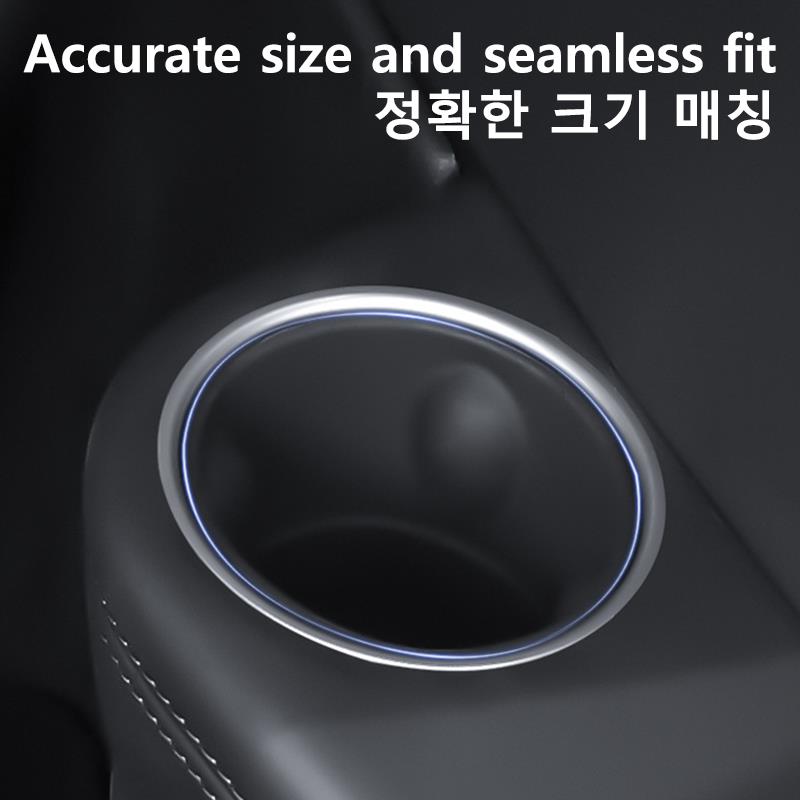 3rd Row Seat Side Cup Holder Pad Suitable for Tesla Model Y L 6 Seater 2026 Silicone Bottle Case Organizer Accessories Bin