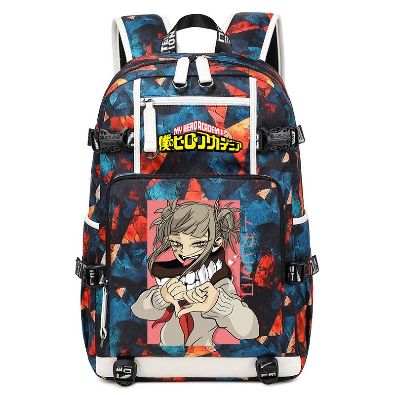 My Hero Academia Printed Rucksack Large Capacity School Bag Outdoor Book Backpack for Boys Girls Teens