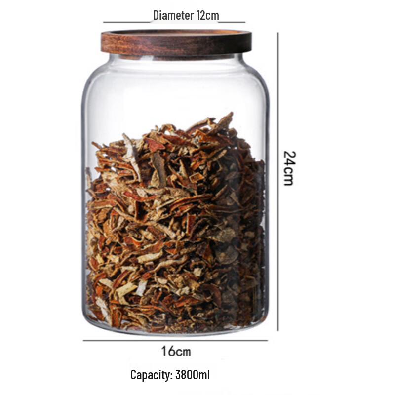 Shangqi 3800ml Round Glass Food Storage Jar