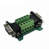 DB9MF-A Terminal Block Adapter Board with Solderless Male and Female Connectors for Use in Electronic Projects and Field Wiring