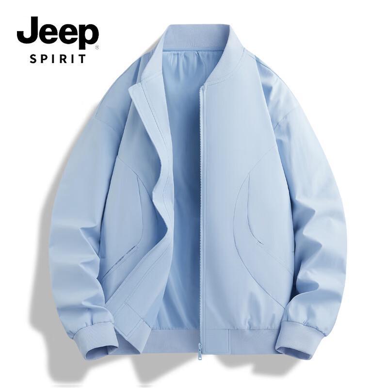JEEP SPIRIT Men's Stand Collar Baseball Jacket
