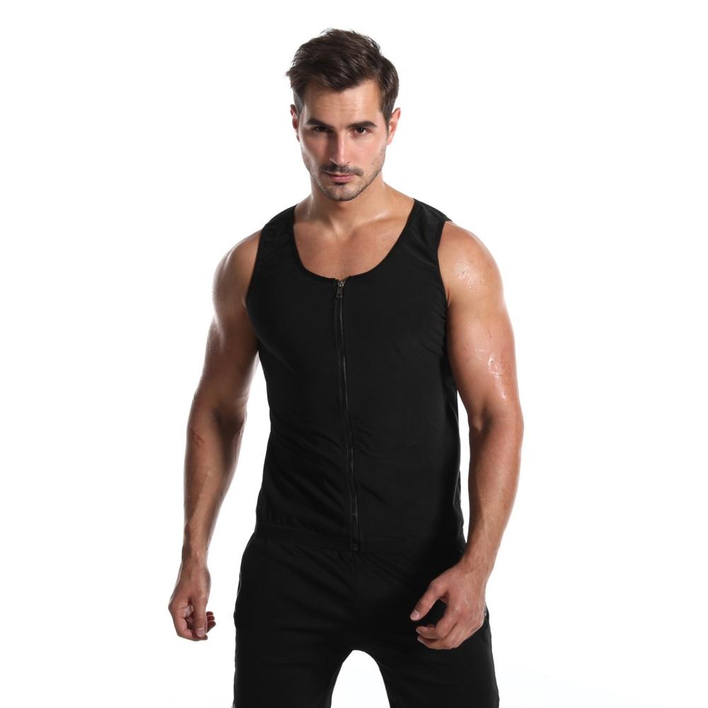 

Мужской жилет на молнии для пота и сауны, фитнес-упражнения для похудения, корректирующее белье для тела 4XL