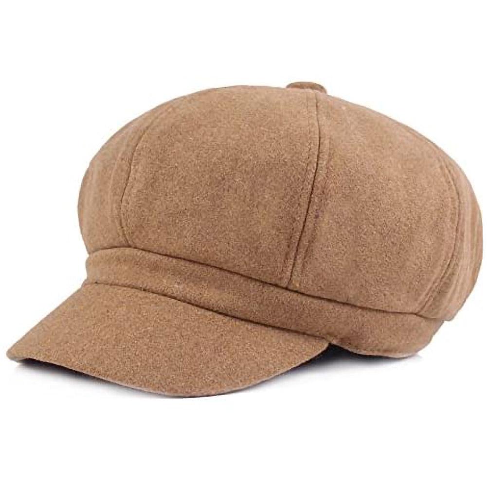 2 цвета, винтажная женская восьмиугольная шляпа с утконосом, газетчиком, таксистом, плющом, модная женская восьмиугольная шляпа Light Tan