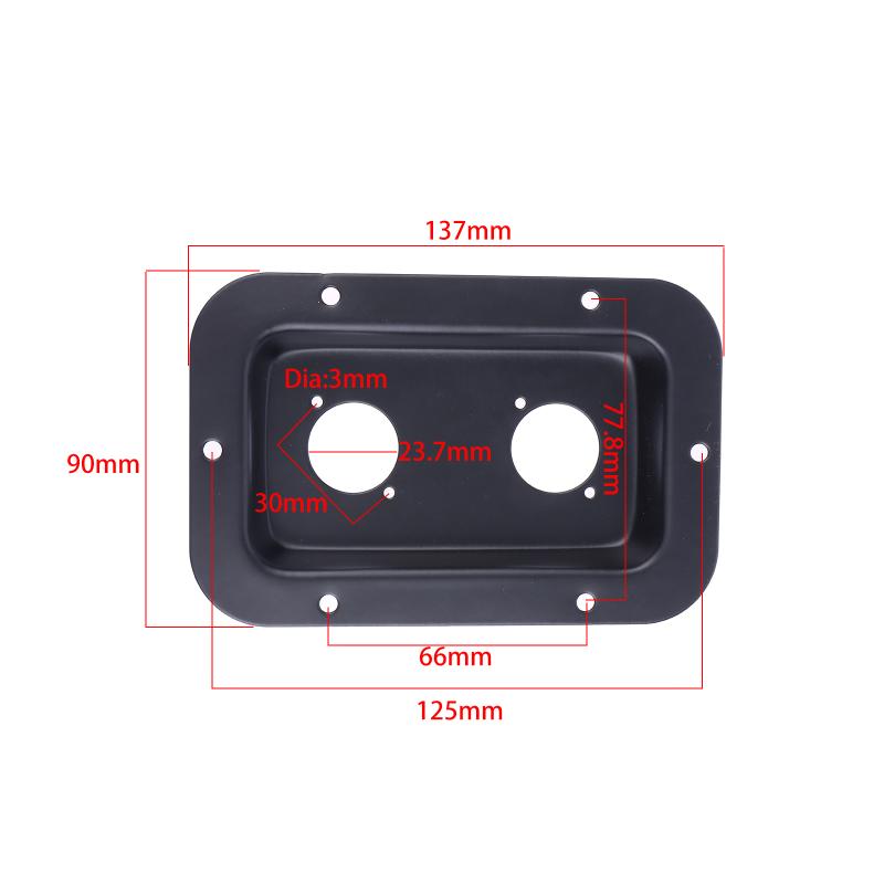 1/3Pcs Black Steel Recessed Speaker Jack Plate Xlr Connector For Dish Board Stage Loudspeaker Diy Accessories