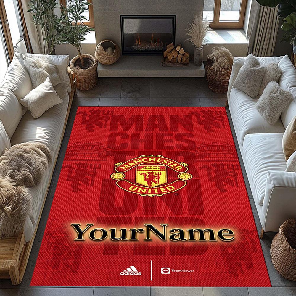Manchester Customizable Name Floor Mat Suitable for Decorate room Dormitory Bedrooms Living Rooms Antislip Carpet Office home decor