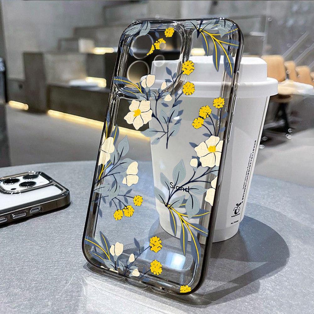 Small Yellow Flower for iPhone17promax Apple 16 Mobile Phone Case 14/13 Fine Hole 15 All-inclusive Ins