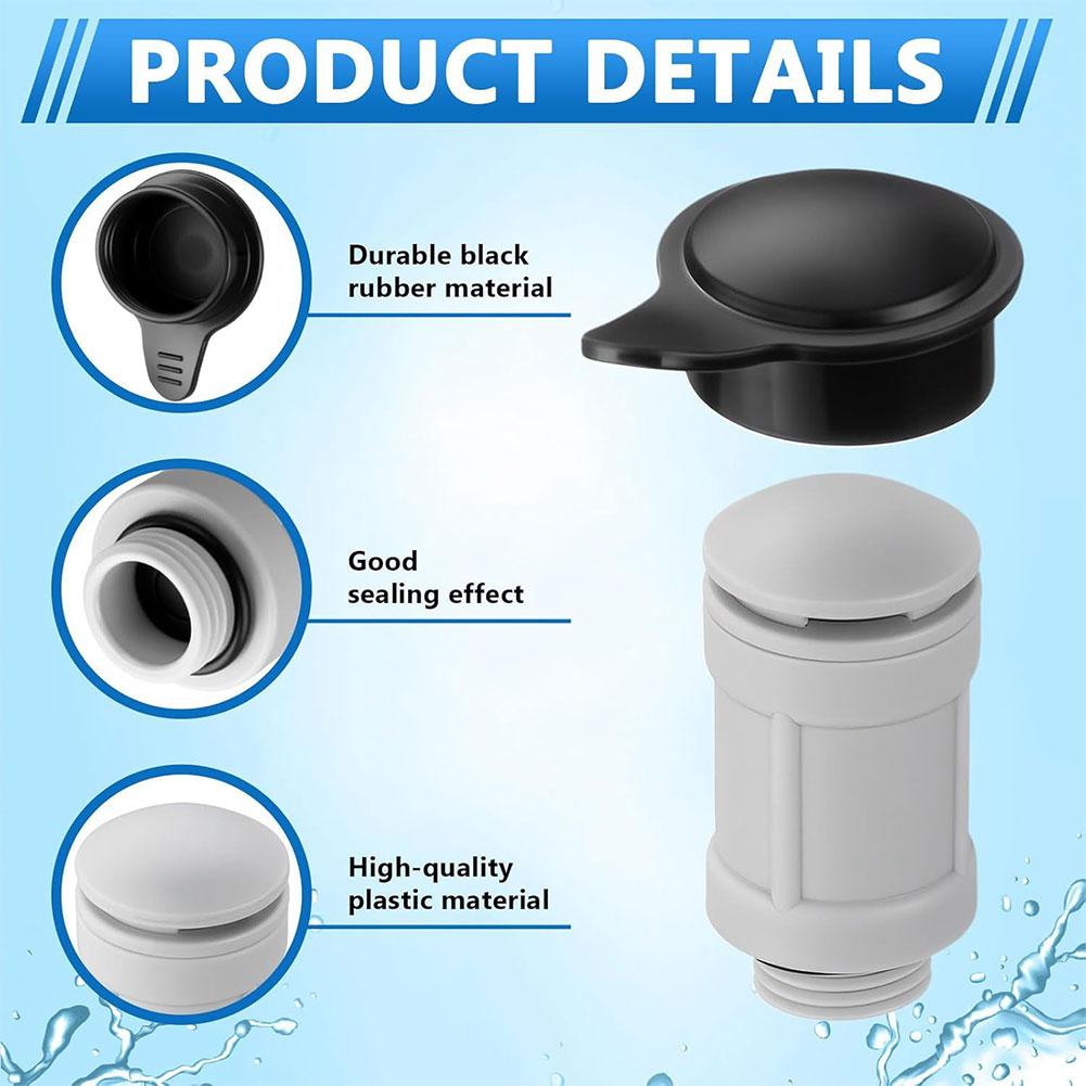 12363 12373 Air Jet Valve & Air Jet Valve Cap Pool Air Injector Cover Replacement for Above Ground Swimming