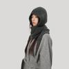 Winter new knitted hat scarf integrated versatile warm including wool ear protection balaclava hat