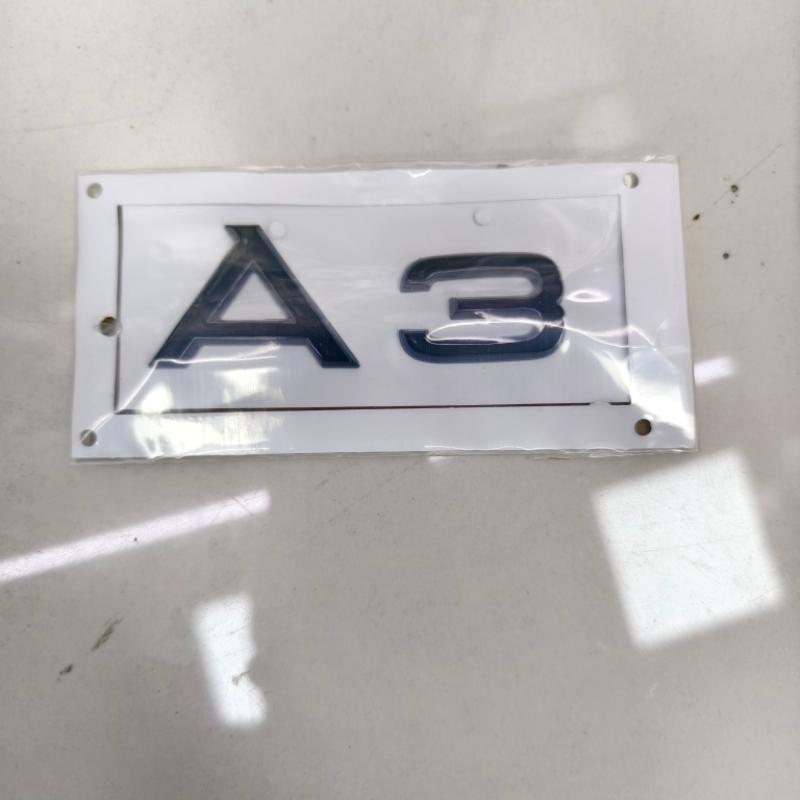 3D ABS chrom błyszczący czarny bagażnik samochodowy litery numery emblemat dla A1 A3 A4 A5 A6 A7 A8 naklejka na pokrywę bagażnika samochodu tabliczka znamionowa