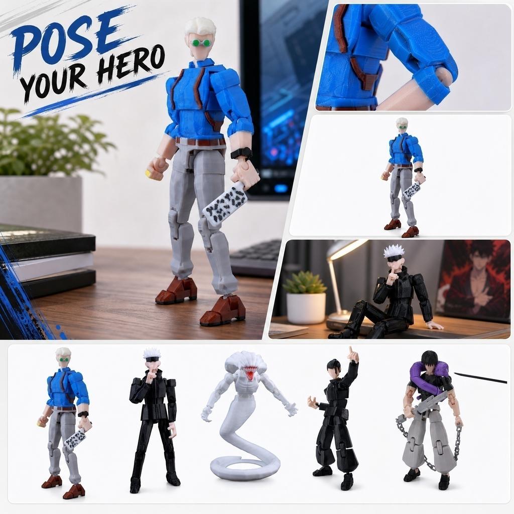 Articulated Action Figure Model Poseable Joints Realistic Proportions Movable Limbs Collectible Figurine for Display and Customization