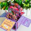 Thank You Cards 3D Pops-up Bouquet Gift Thanksgiving Greeting Cards New Paper Flowers