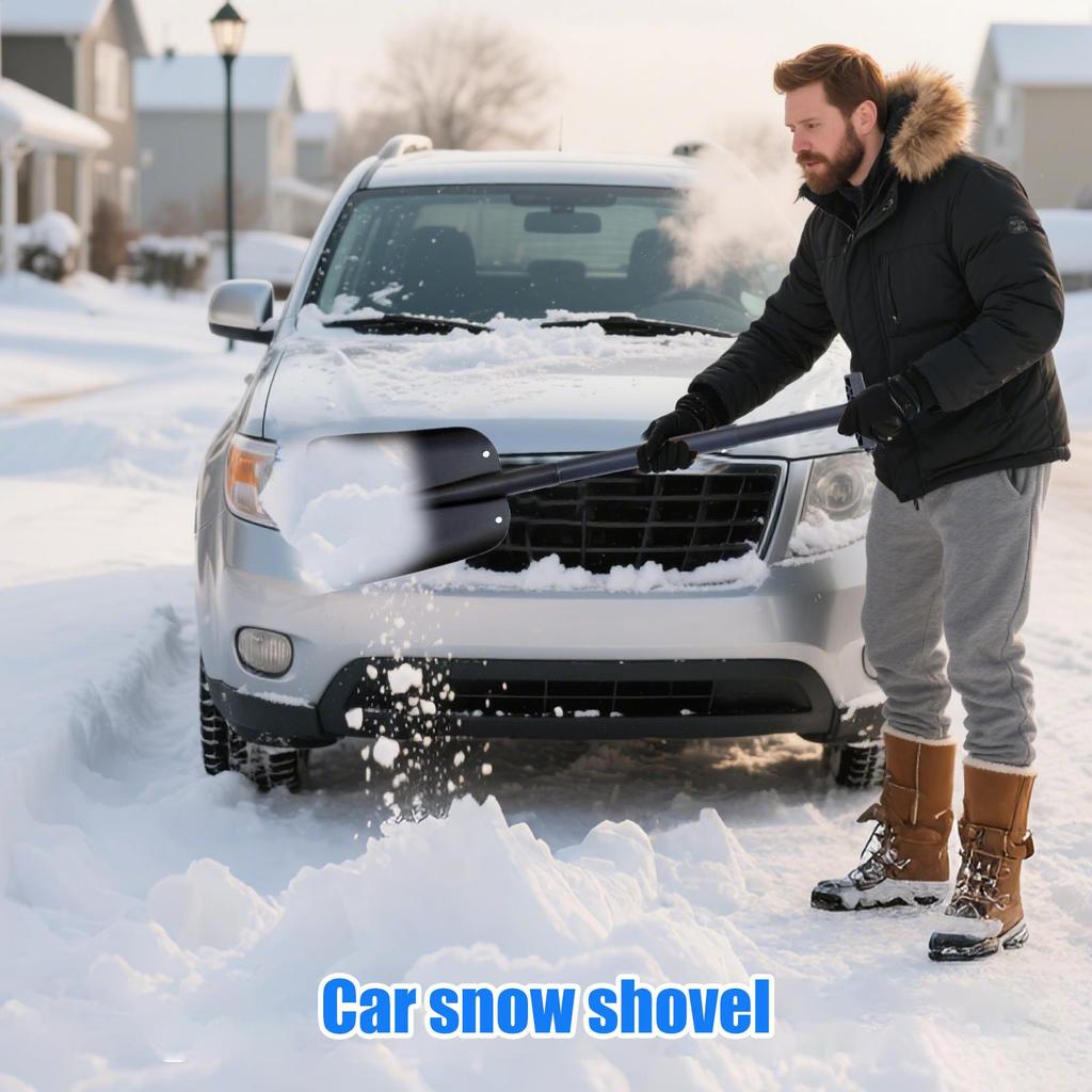 Snow Shovel For Car Telescopic Mud Removal Scoop Soil Excavation Scoop For Homeowner Property Manager Groundskeeper Winter