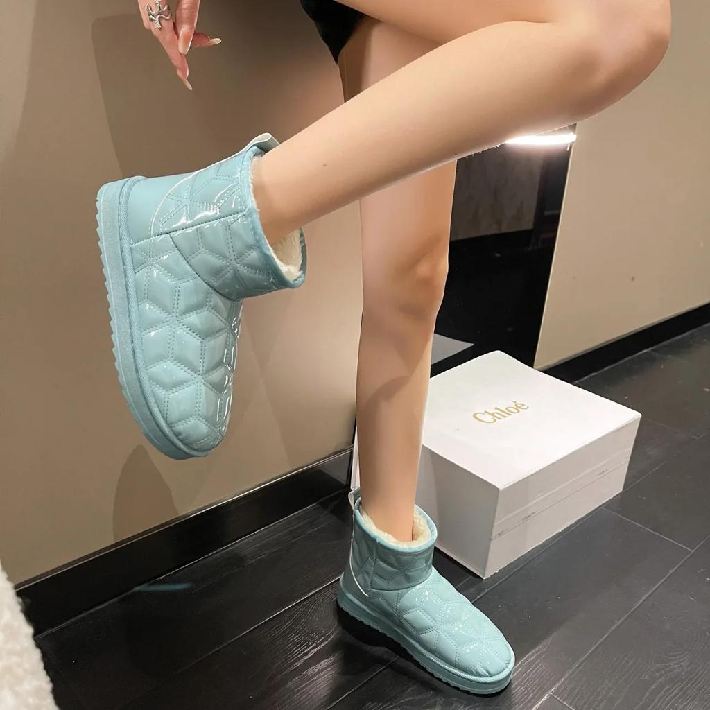 Fashion Female Booties Shoes New In Winter 2024 Ladies Ankle Snow Boots Spring Autumn Hot Large Size Warm Waterproof Non Slip Protective