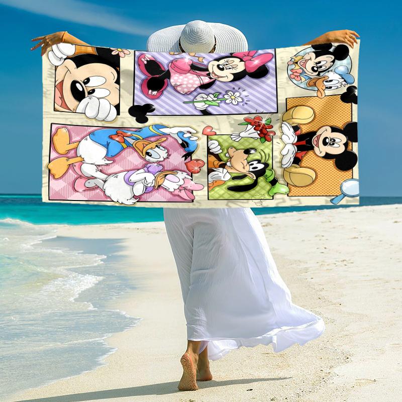 Mickey Mouse Love Towel Large Quick-Drying Microfiber soft S-Square Pants-s Beach Towel for Travel Fitness Bathing Camping. 0730s85