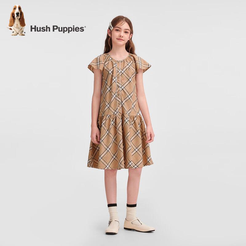 Hush Puppies Girls' Classic Plaid Short-Sleeve Dress